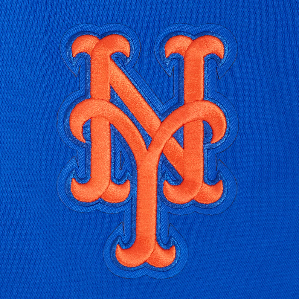 MLB NEW YORK METS CLASSIC CHENILLE MEN'S DK PO HOODIE (ROYAL BLUE) - Image 7