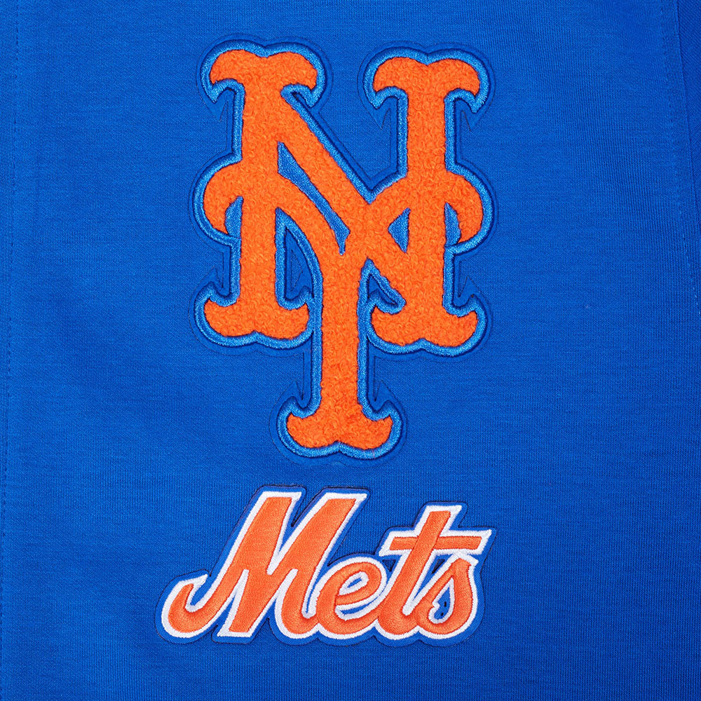 MLB NEW YORK METS CLASSIC CHENILLE MEN'S DK FZ HOODIE (ROYAL BLUE) - Image 6