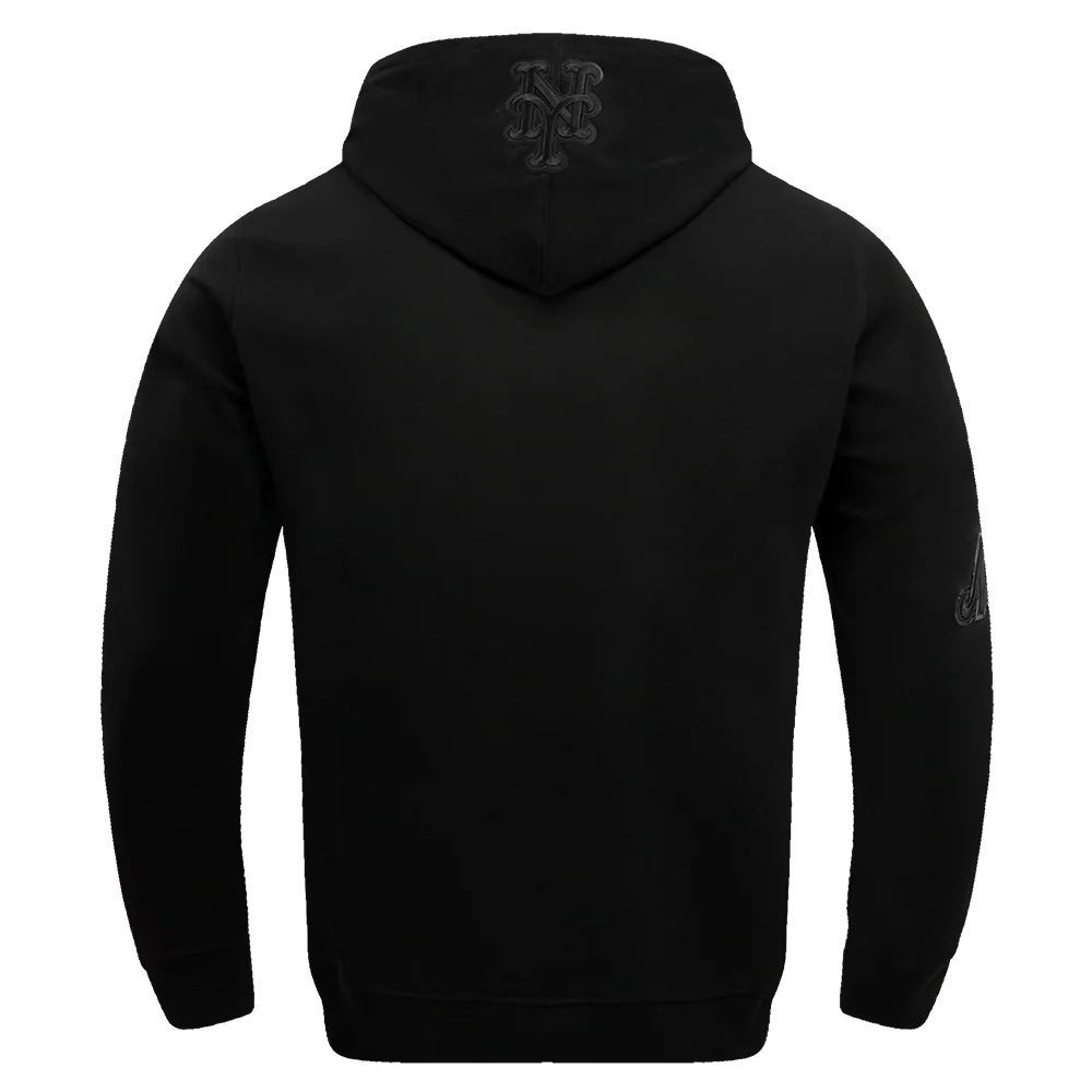 MLB NEW YORK METS TRIPLE BLACK MEN'S PULLOVER HOODIE (TRIPLE BLACK) - Image 4