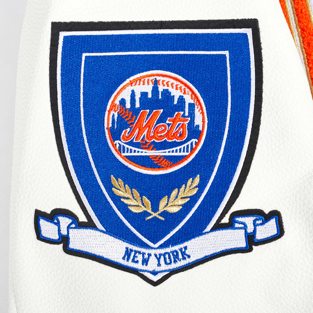 MLB NEW YORK METS PRO PREP MEN'S WOOL VARSITY JACKET (ROYAL BLUE/WHITE) - Image 9