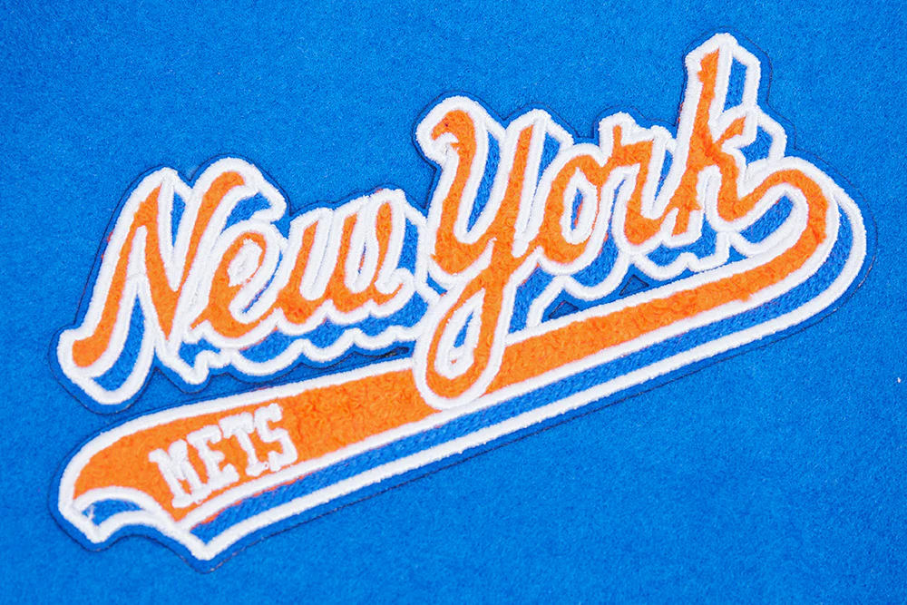 MLB NEW YORK METS SCRIPT TAIL MEN'S RIB WOOL VARSITY (ROYAL/ORANGE/ROYAL) - Image 5