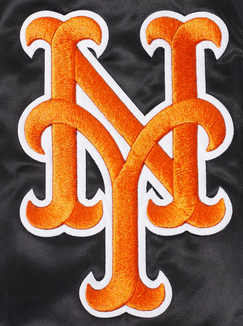 MLB NEW YORK METS SCRIPT TAIL MEN'S SATIN JACKET (BLACK/ROYAL BLUE/BLACK) - Image 8