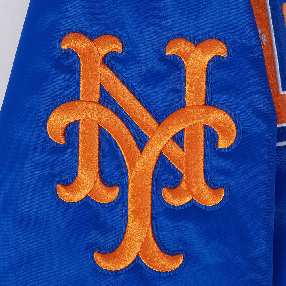 MLB NEW YORK METS BEST OF MEN'S RIB SATIN JACKET (ROYAL/ORANGE/ROYAL) - Image 11