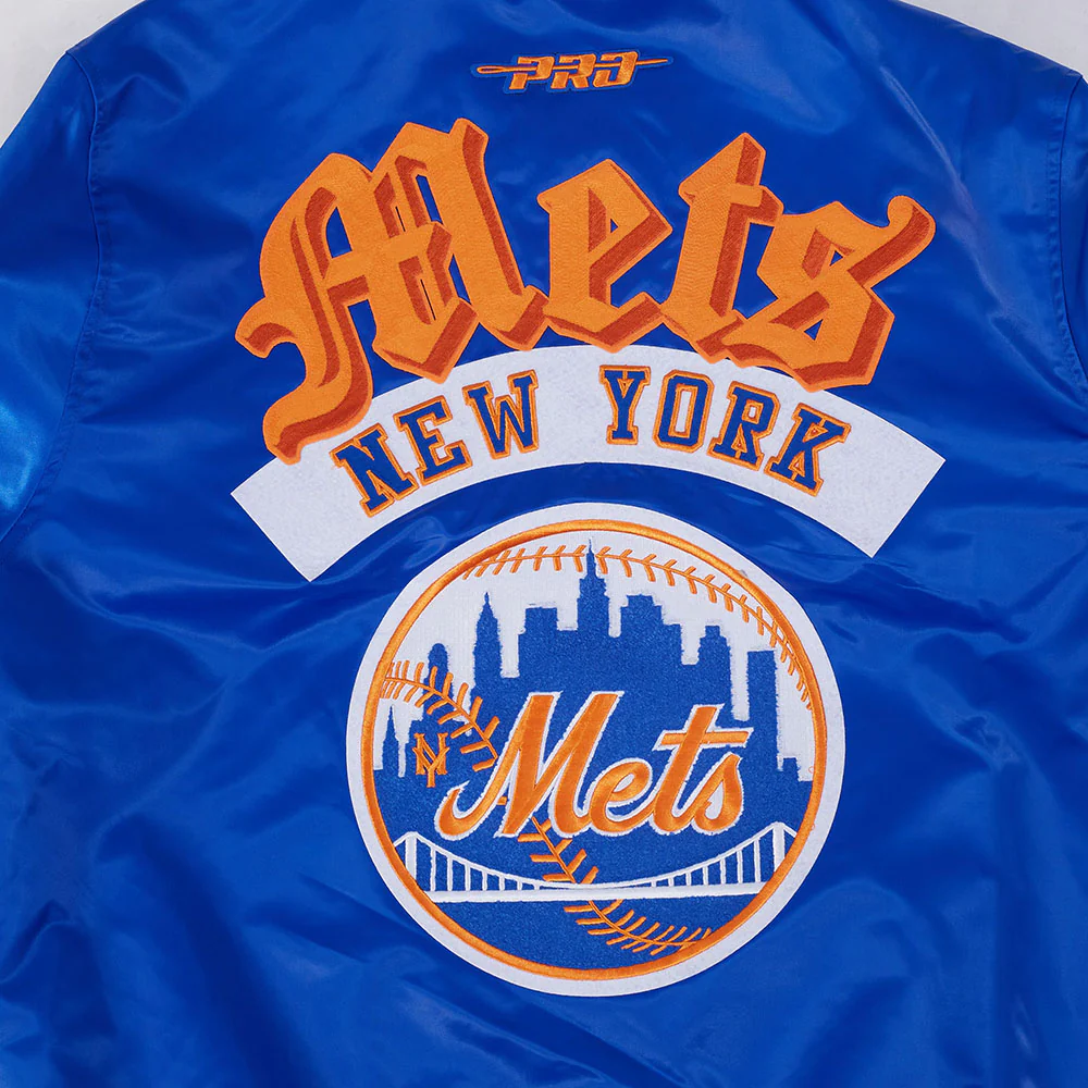 MLB NEW YORK METS BEST OF MEN'S RIB SATIN JACKET (ROYAL/ORANGE/ROYAL) - Image 12