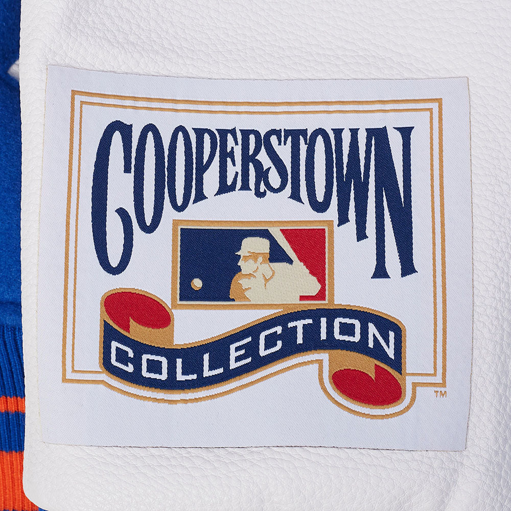 MLB NEW YORK METS BEST OF MEN'S RIB WOOL VARSITY JACKET (ROYAL/ORANGE/ROYAL) - Image 8