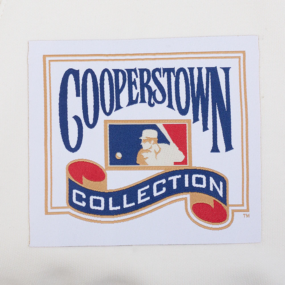 MLB NEW YORK METS COOPERSTOWN LOGO PRO GAME DAY MEN'S DOUBLE KNIT JACKET (EGGSHELL/TAUPE/EGGSHELL) - Image 6