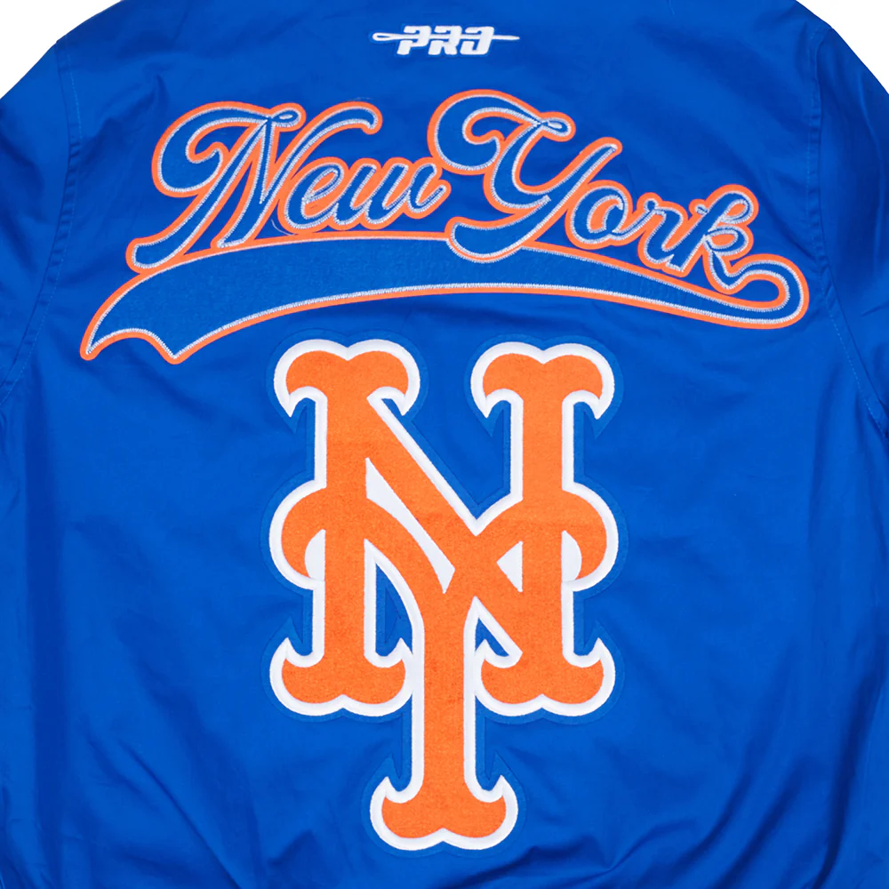 MLB NEW YORK METS LIVING LARGE MEN'S TWILL JACKET (ROYAL BLUE) - Image 8