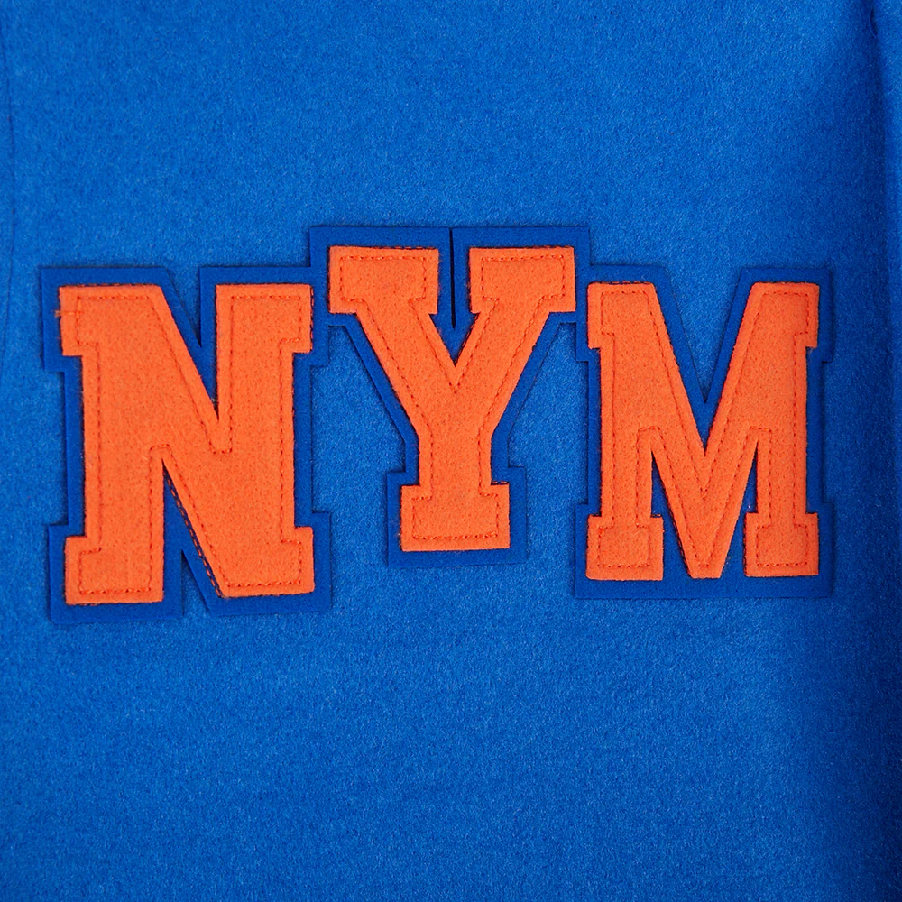 MLB NEW YORK METS LETTERMAN MEN'S VARSITY JACKET (ROYAL BLUE/WHITE) - Image 6