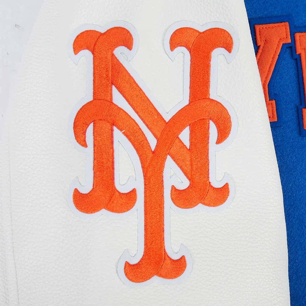 MLB NEW YORK METS LETTERMAN MEN'S VARSITY JACKET (ROYAL BLUE/WHITE) - Image 9