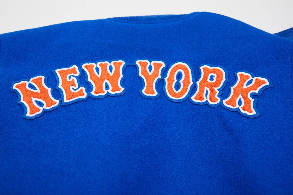 MLB NEW YORK METS CLASSIC WOOL MEN'S VARSITY JACKET (ROYAL BLUE) - Image 6