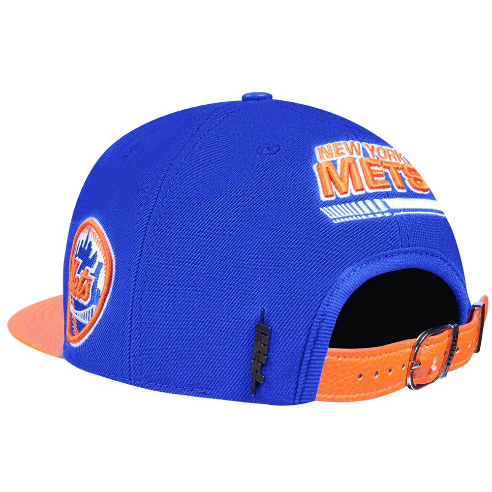 MLB NEW YORK METS FAST LANE LOGO WOOL STRAPBACK (ROYAL BLUE) - Image 3