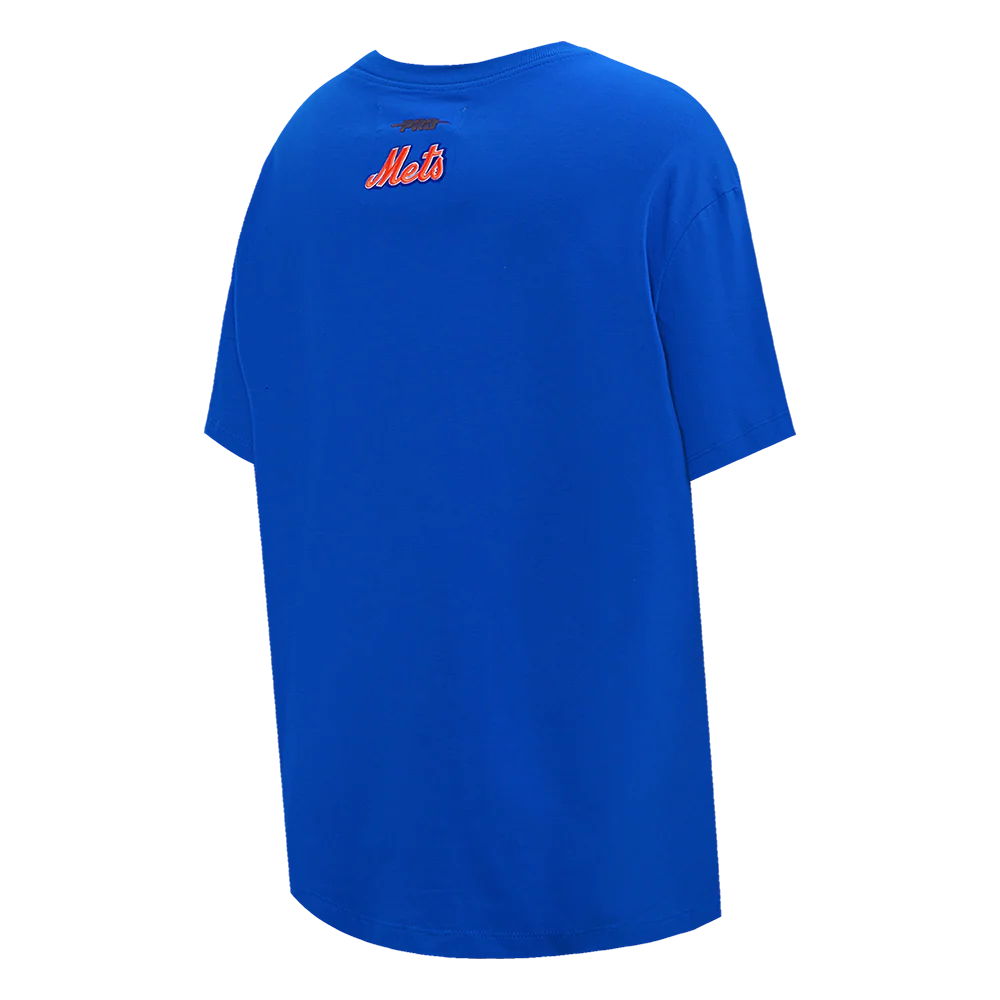 MLB NEW YORK METS SCRIPT TAIL WOMEN'S BOYFRIEND TOP (ROYAL BLUE) - Image 4
