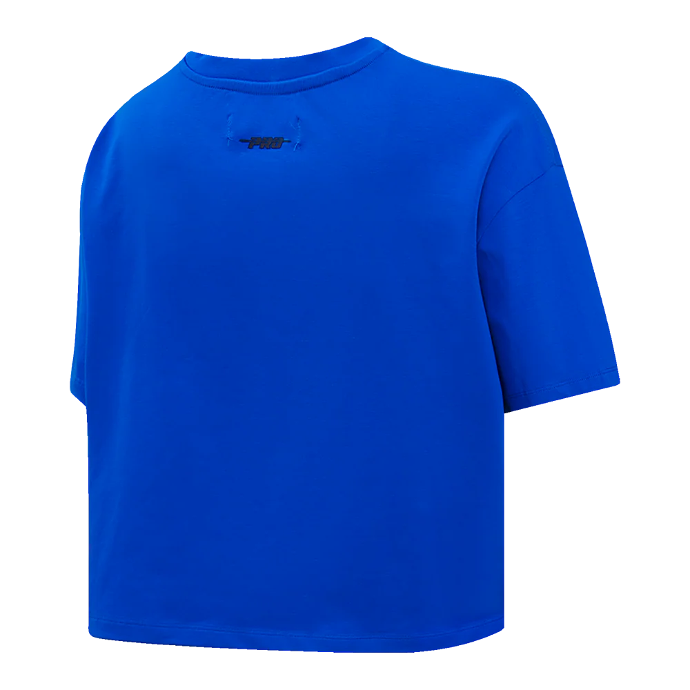 MLB NEW YORK METS RETRO CLASSIC WOMEN'S BOXY TOP (ROYAL BLUE) - Image 3