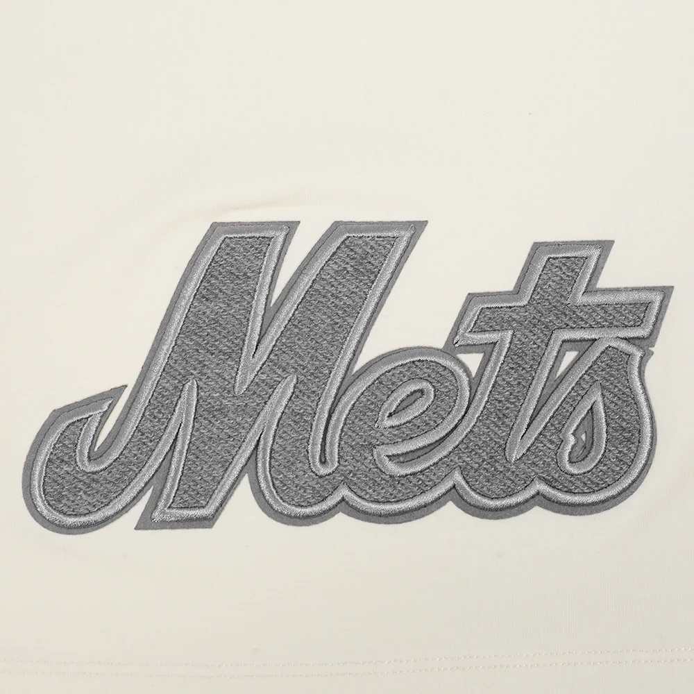 MLB NEW YORK METS REVERSE FRENCH TERRY WOMEN'S SINGLE JERSEY BOXY TOP (EGGSHELL) - Image 8