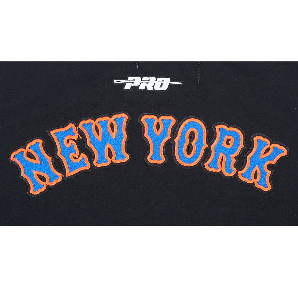 MLB NEW YORK METS CLASSIC CHENILLE WOMEN'S SJ BOXY TOP (BLACK) - Image 5