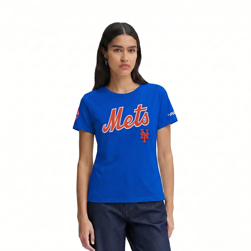 MLB NEW YORK METS CLASSIC CHENILLE WOMEN'S SJ SLIM FIT TOP (ROYAL BLUE)