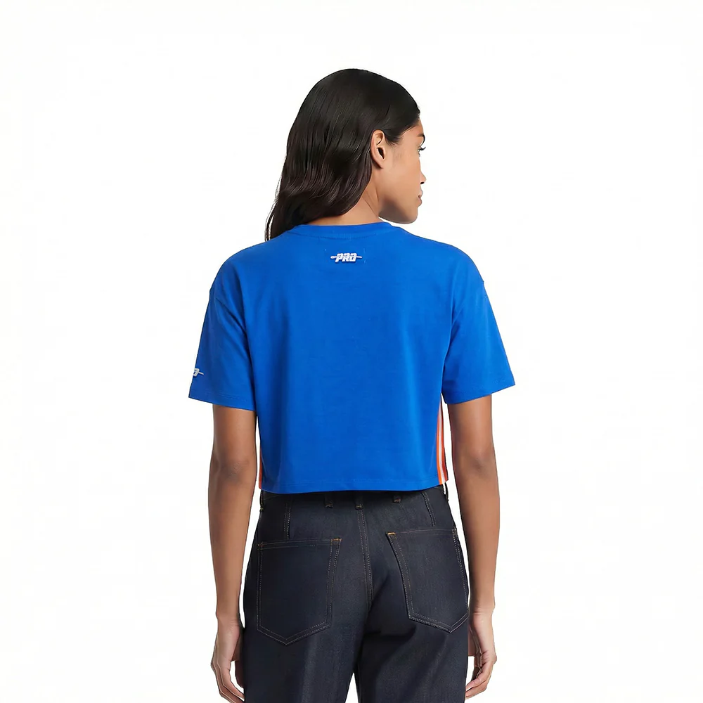 MLB NEW YORK METS RETRO CLASSIC WOMEN'S SJ BOXY TOP (ROYAL BLUE) - Image 2