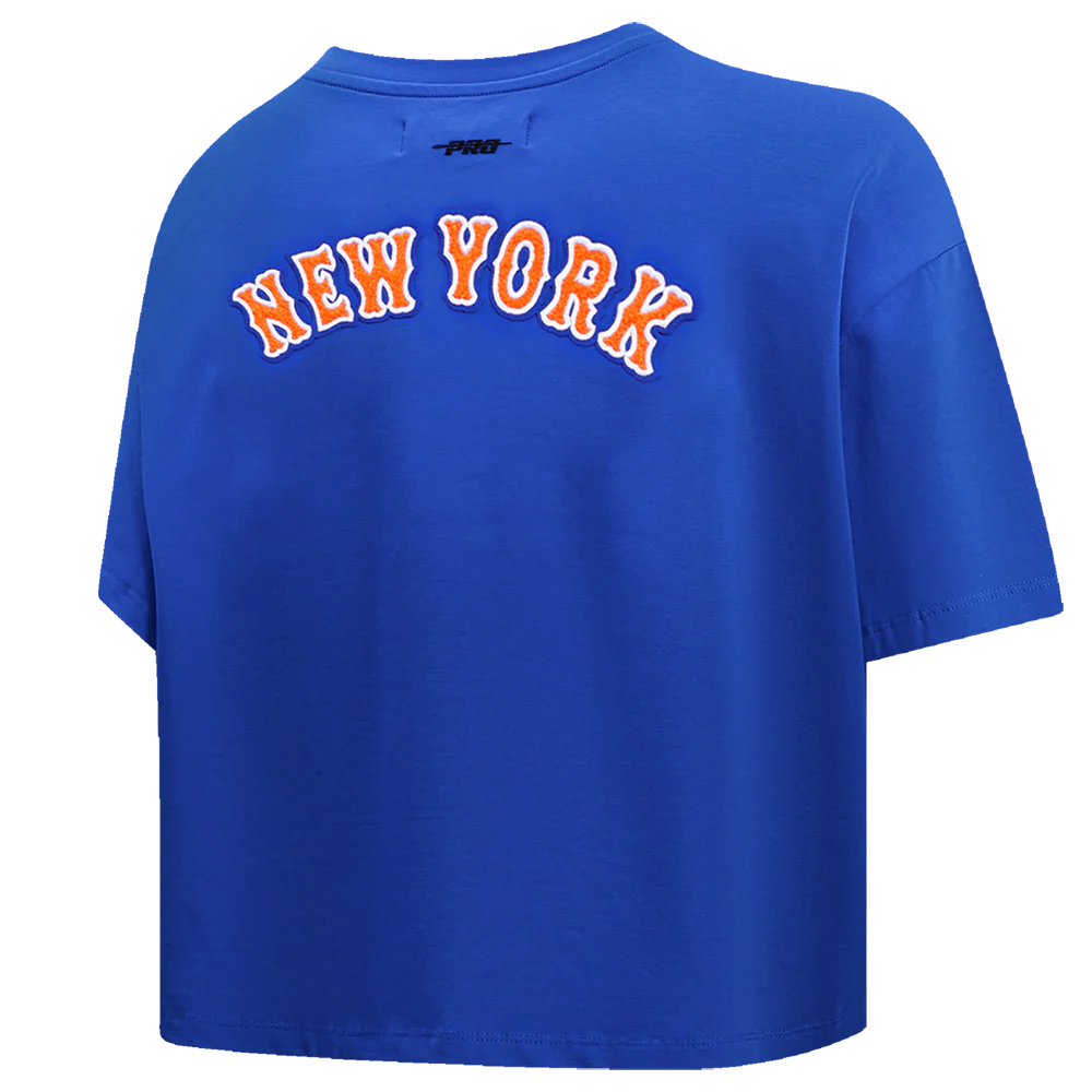 MLB NEW YORK METS CLASSIC WOMEN'S BOXY TOP (ROYAL BLUE) - Image 3