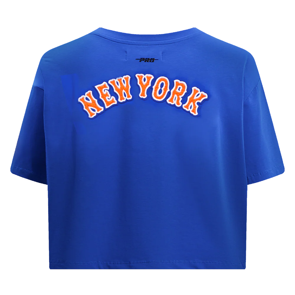 MLB NEW YORK METS CLASSIC WOMEN'S BOXY TOP (ROYAL BLUE) - Image 4