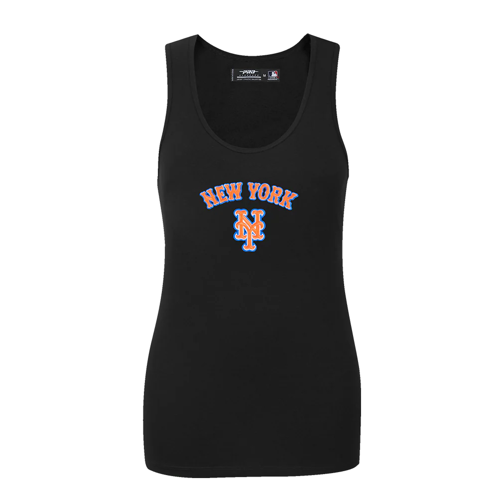 MLB NEW YORK METS CLASSIC WOMEN'S RELAXED FIT RACERBACK (BLACK)