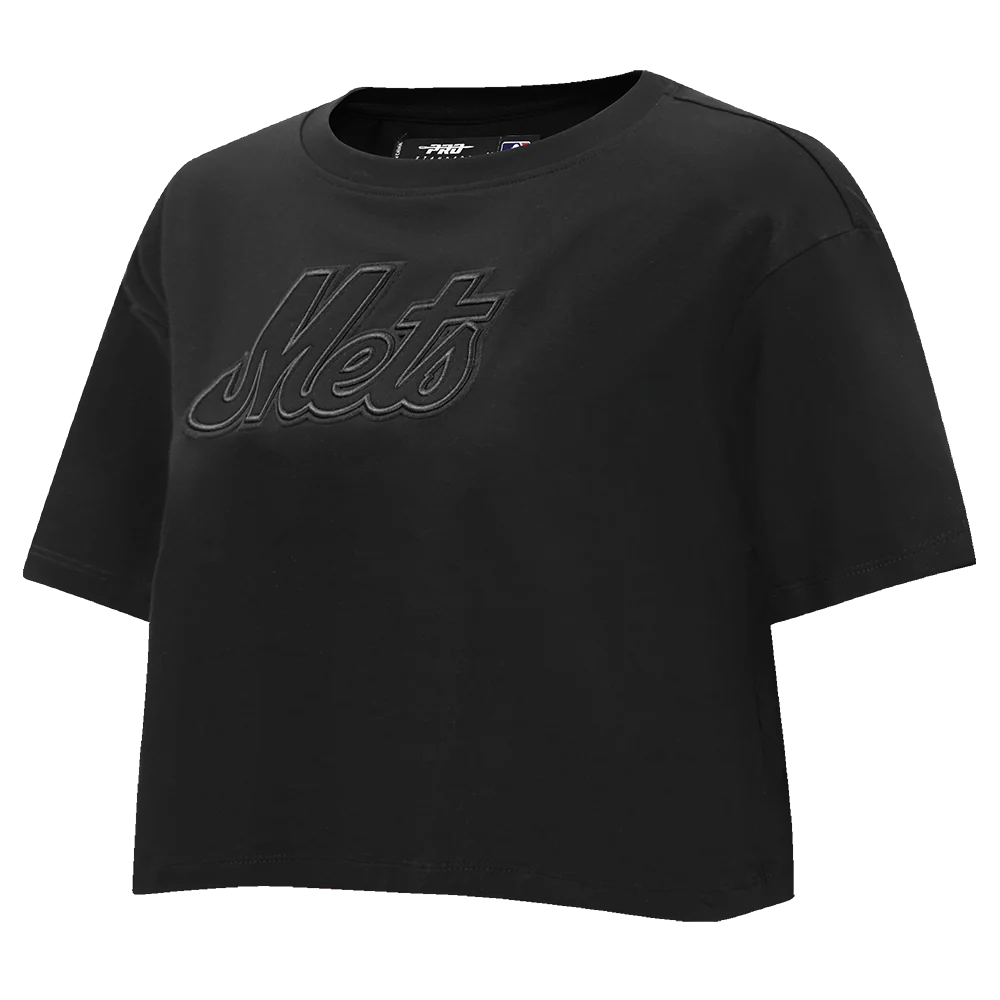 MLB NEW YORK METS NEUTRAL WOMEN'S BOXY TOP (BLACK) - Image 2