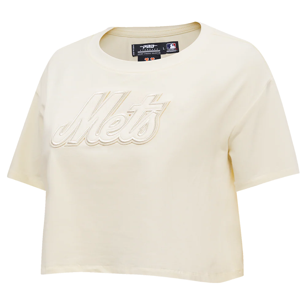 MLB NEW YORK METS NEUTRAL WOMEN'S BOXY TOP (EGGSHELL) - Image 2
