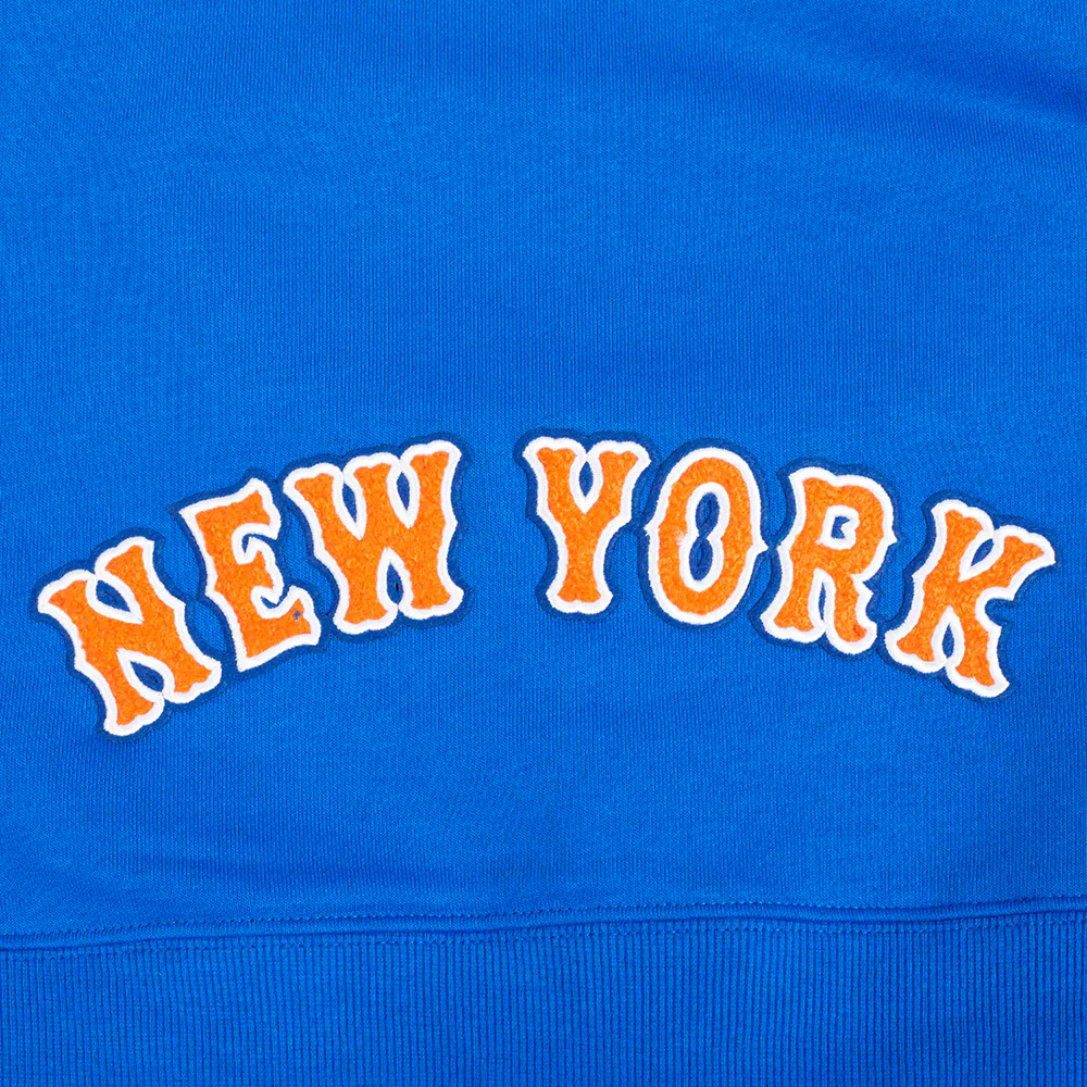 MLB NEW YORK METS CLASSIC WOMEN'S FLEECE HOODIE DRESS (ROYAL BLUE) - Image 8