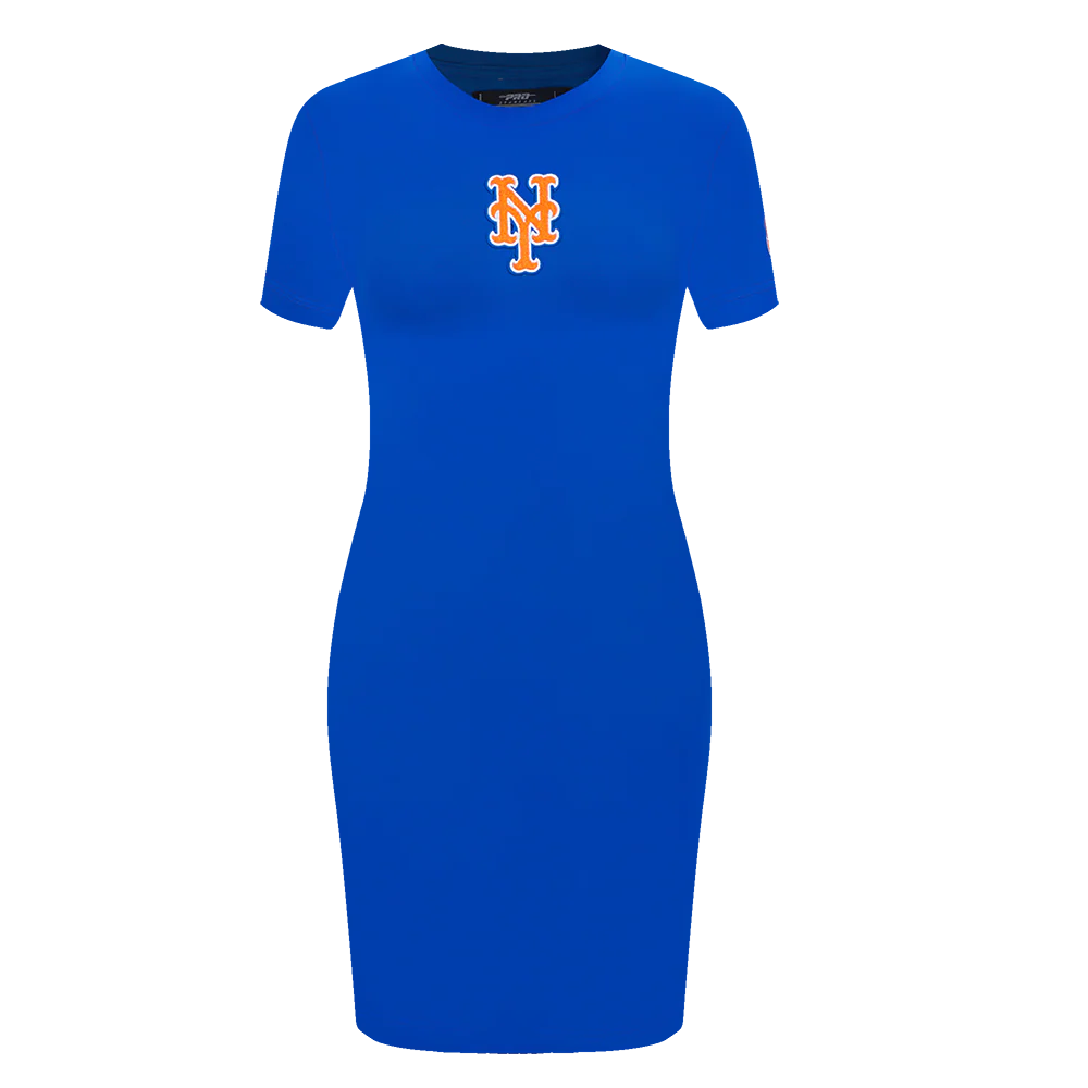 MLB NEW YORK METS CLASSIC WOMEN'S BODYCON DRESS (ROYAL BLUE)