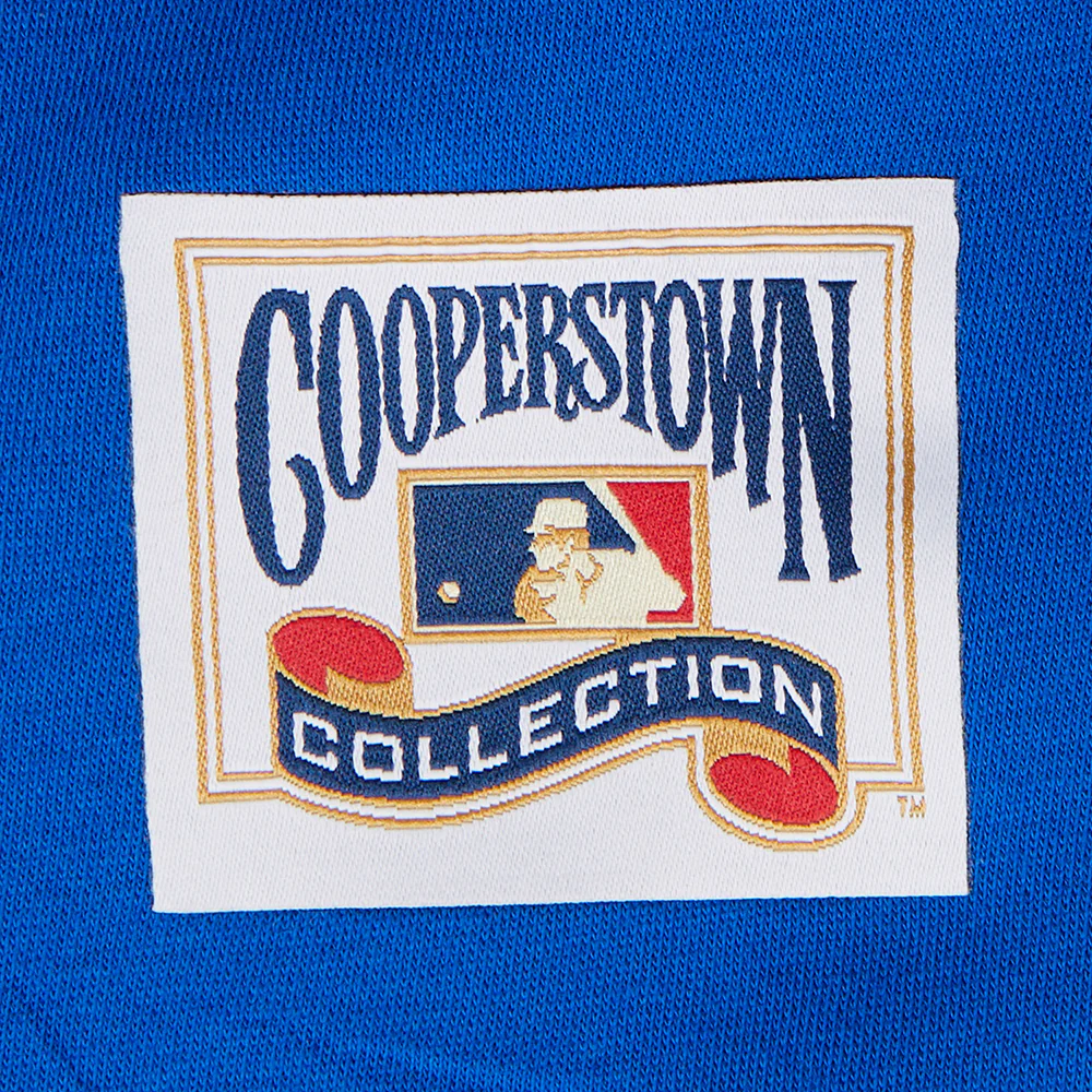 MLB NEW YORK METS RETRO CLASSIC BIG BOYS RIB FLEECE PULLOVER HOODIE (ROYAL/ORANGE/ROYAL) - Image 8