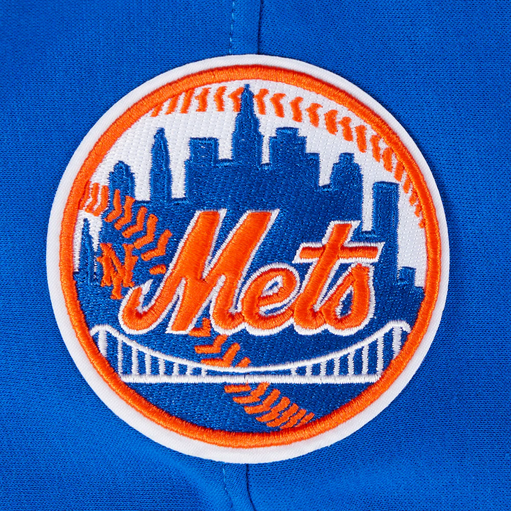MLB NEW YORK METS RETRO CLASSIC BIG BOYS RIB FLEECE PULLOVER HOODIE (ROYAL/ORANGE/ROYAL) - Image 9