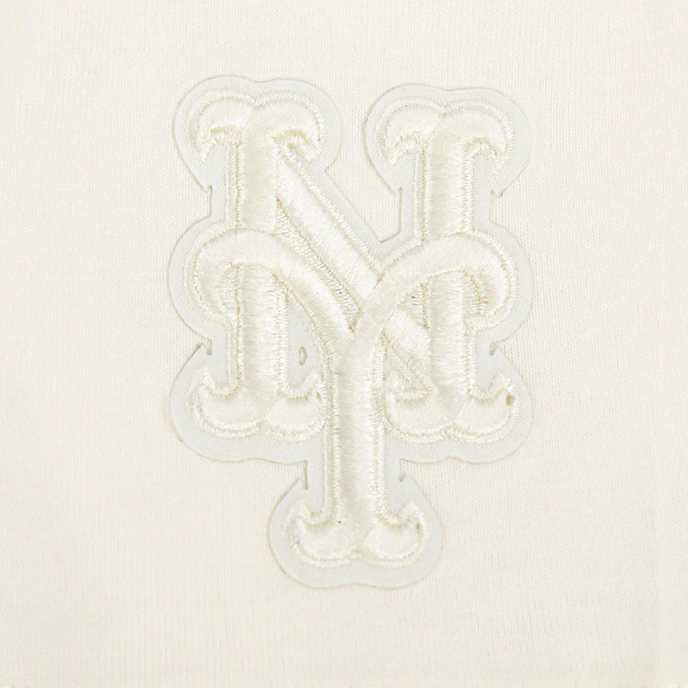 MLB NEW YORK METS NEUTRAL BIG GIRL'S SS BOXY TEE (EGGSHELL) - Image 6