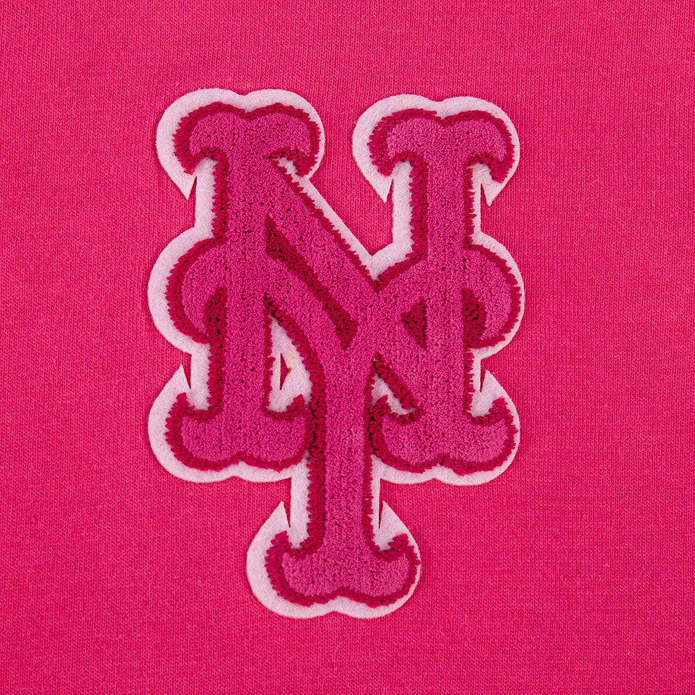 MLB NEW YORK METS CLASSIC TRIPLE PINK BIG GIRL'S  TEE DRESS (BEETROOT PURPLE) - Image 6