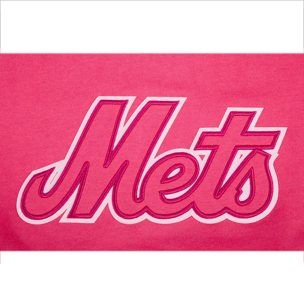MLB NEW YORK METS TRIPLE PINK BIG GIRLS FLEECE PO HOODIE (BEETROOT PURPLE) - Image 7