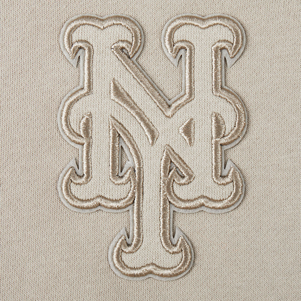 MLB NEW YORK METS NEUTRAL BIG GIRLS FLEECE PO HOODIE (TAUPE) - Image 6