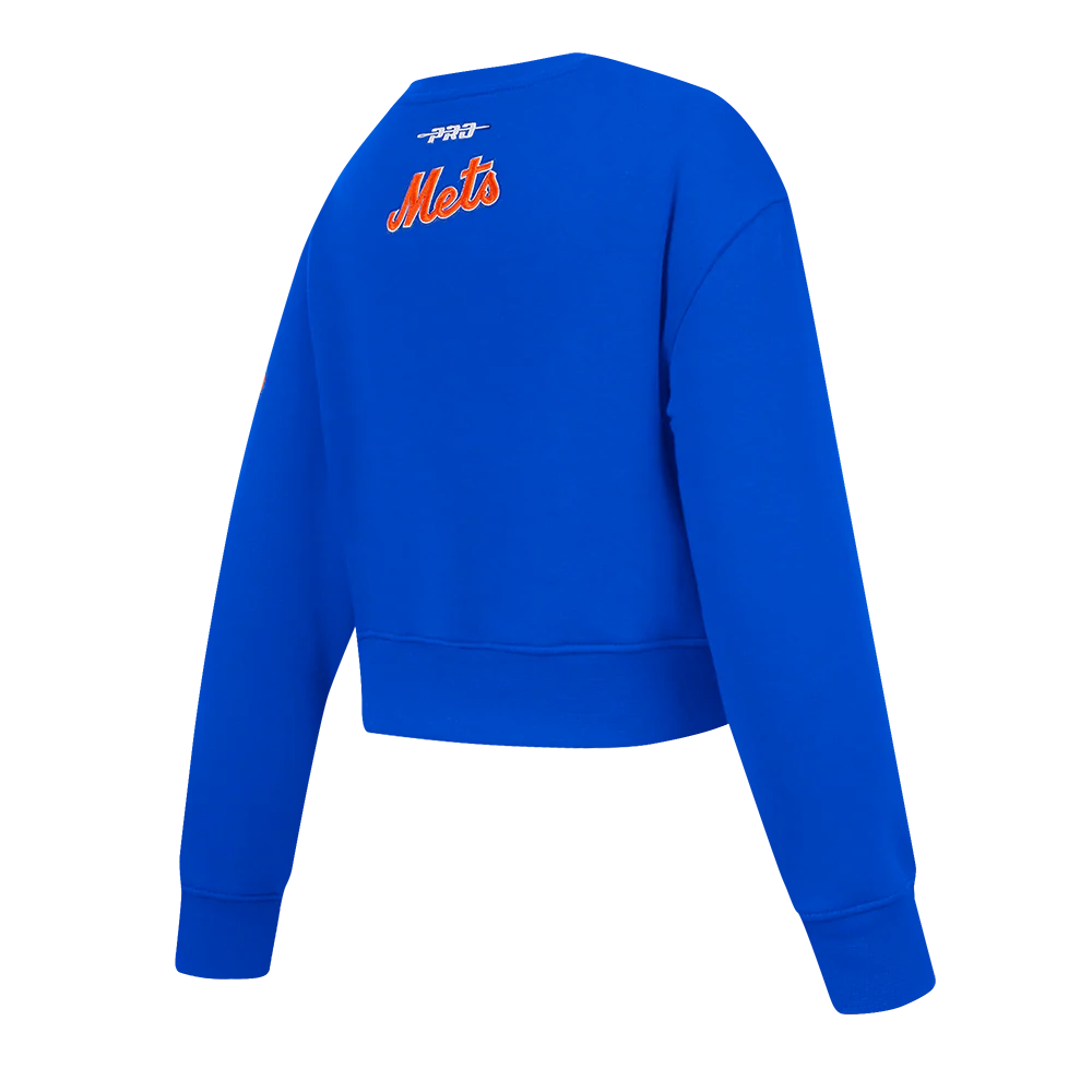 MLB NEW YORK METS CLASSIC BIG GIRLS FLEECE CREWNECK (ROYAL BLUE) - Image 4