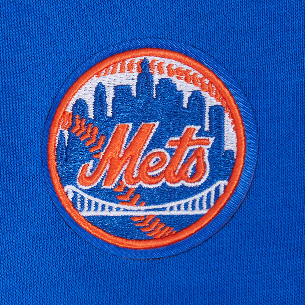 MLB NEW YORK METS CLASSIC CHENILLE WOMEN'S FLC CROPPED PO HOODIE (ROYAL BLUE) - Image 7