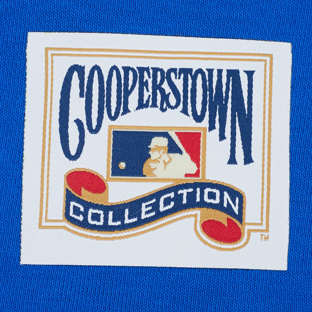 MLB NEW YORK METS RETRO CLASSIC WOMEN'S RIB FLC CREWNECK (ROYAL/ORANGE/ROYAL) - Image 8