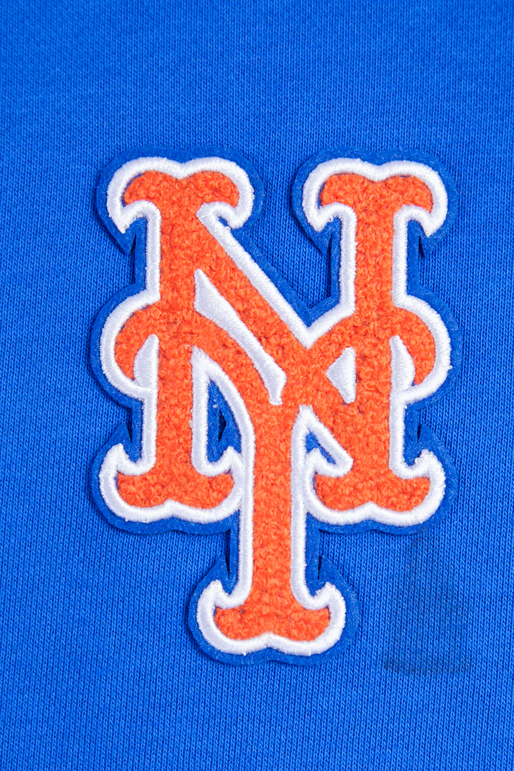 MLB NEW YORK METS CLASSIC WOMEN'S CROPPED PULLOVER HOODIE (ROYAL BLUE) - Image 6