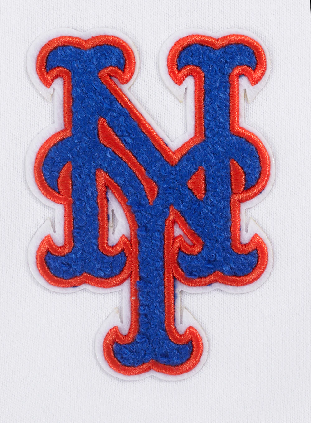 MLB NEW YORK METS CLASSIC WOMEN'S FLEECE CROPPED PULLOVER HOODIE (WHITE) - Image 6