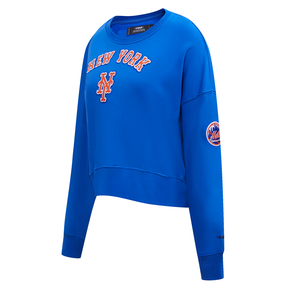 MLB NEW YORK METS CLASSIC WOMEN'S CREWNECK (ROYAL BLUE) - Image 2