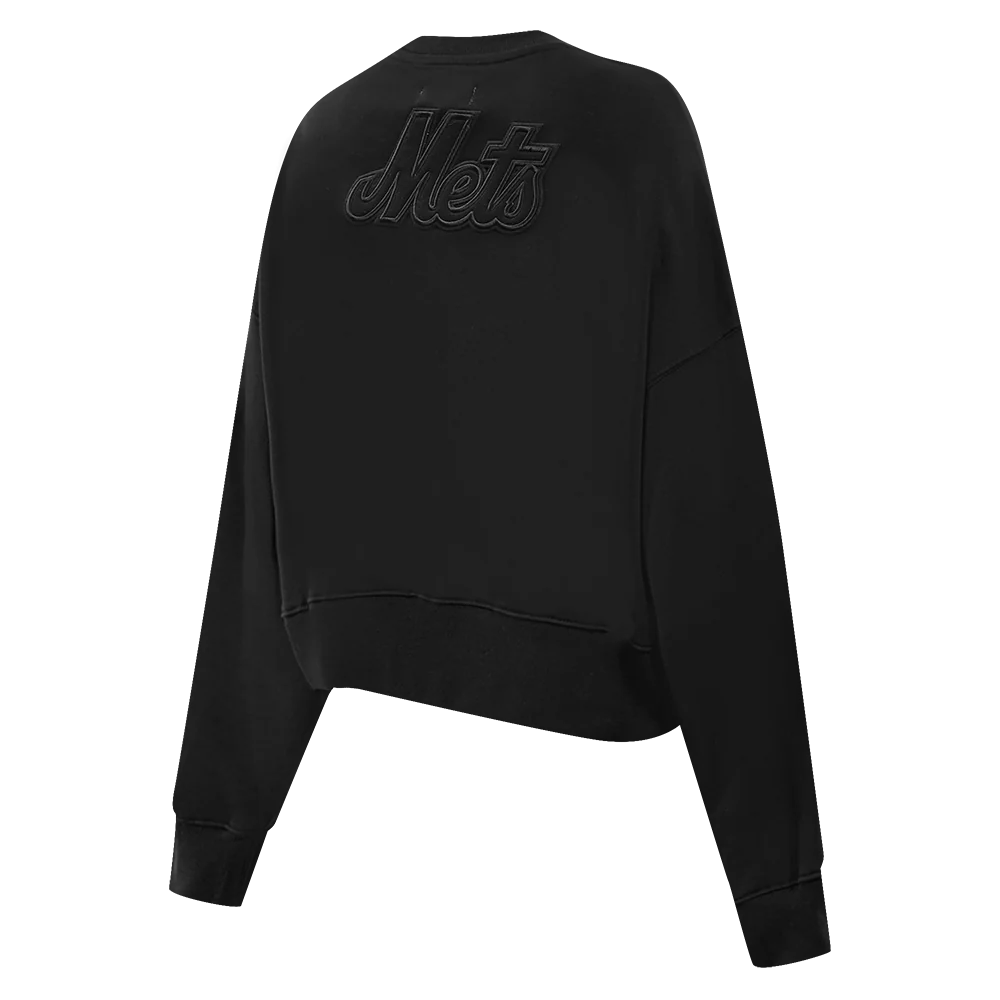 MLB NEW YORK METS NEUTRAL WOMEN'S CREWNECK (BLACK) - Image 3