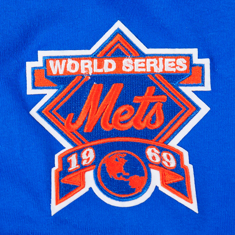MLB NEW YORK METS RETRO CLASSIC LITTLE BOYS SHORT SLEEVE STRIPED RIB TOP (ROYAL BLUE/ORANGE) - Image 7