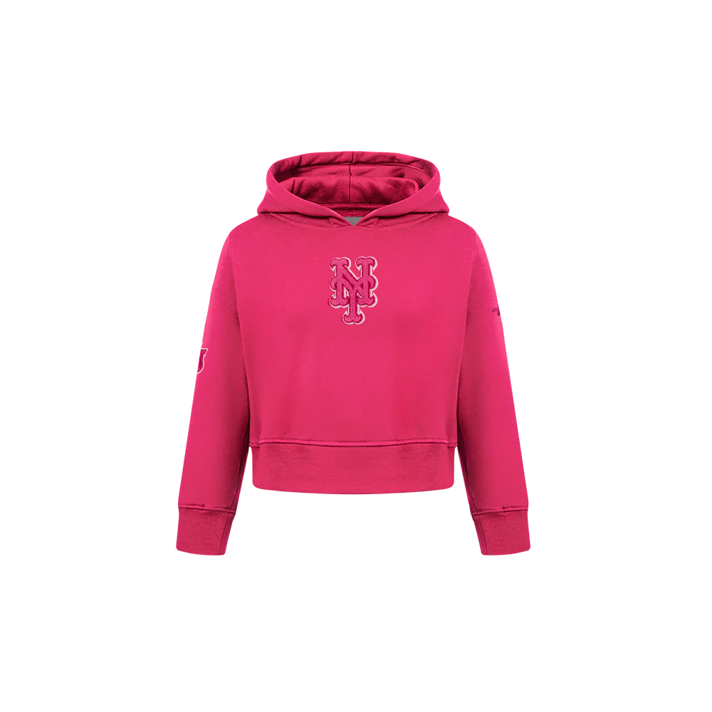 MLB NEW YORK METS TRIPLE PINK TODDLER GIRLS FLEECE PO HOODIE (BEETROOT PURPLE)