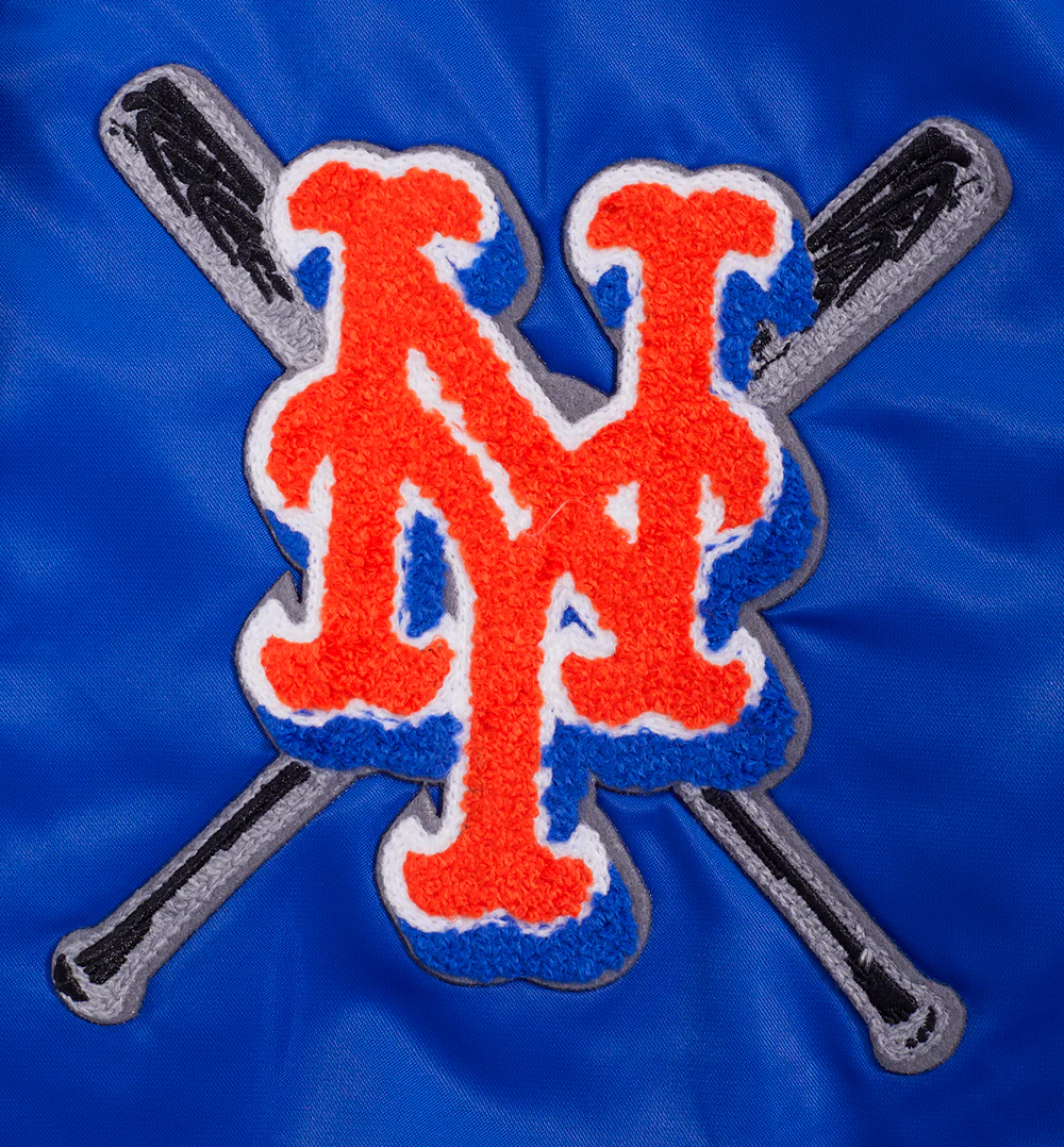 MLB NEW YORK METS MASHUP WOMEN'S RIB SATIN JACKET (ROYAL/ORANGE/ROYAL) - Image 5