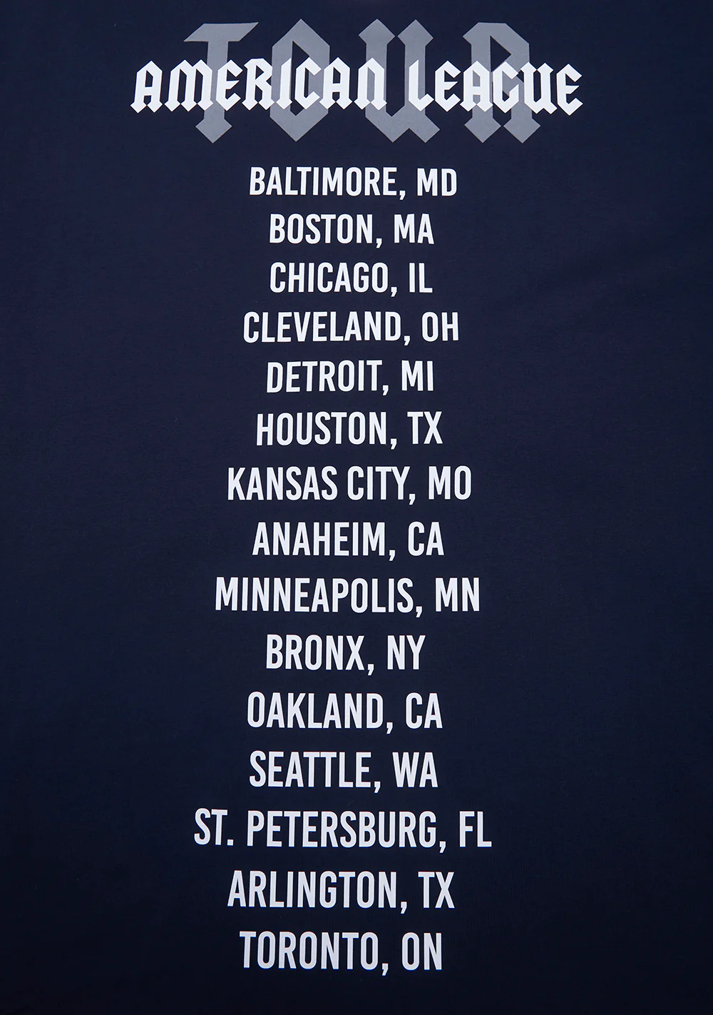 MLB NEW YORK YANKEES CITY TOUR CJ DROP SHOULDER TEE (MIDNIGHT NAVY) - Image 5