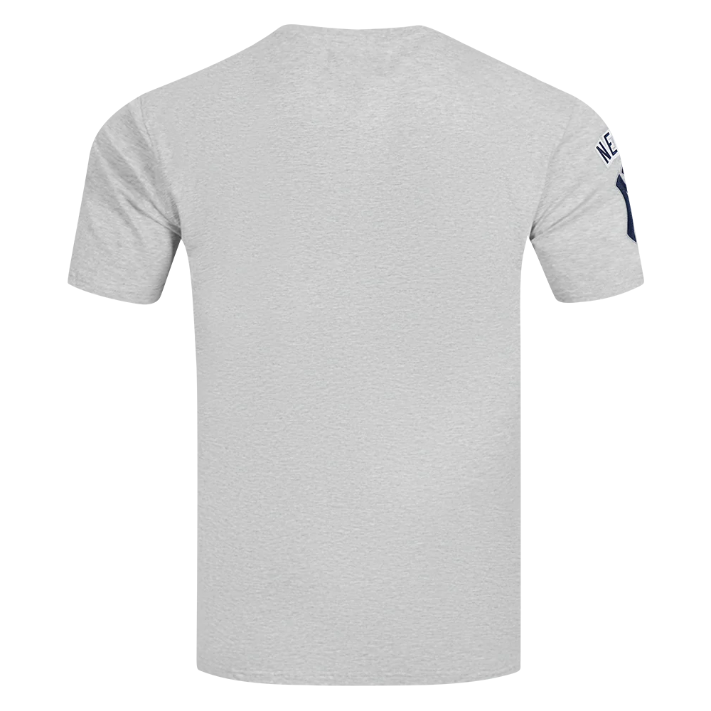 MLB NEW YORK YANKEES OLD ENGLISH MEN'S TOP (HEATHER GREY) - Image 3