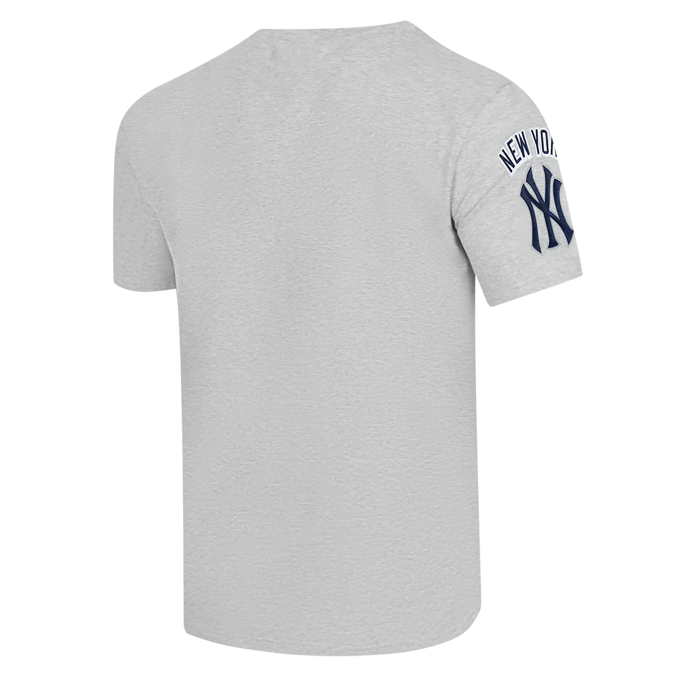 MLB NEW YORK YANKEES OLD ENGLISH MEN'S TOP (HEATHER GREY) - Image 4