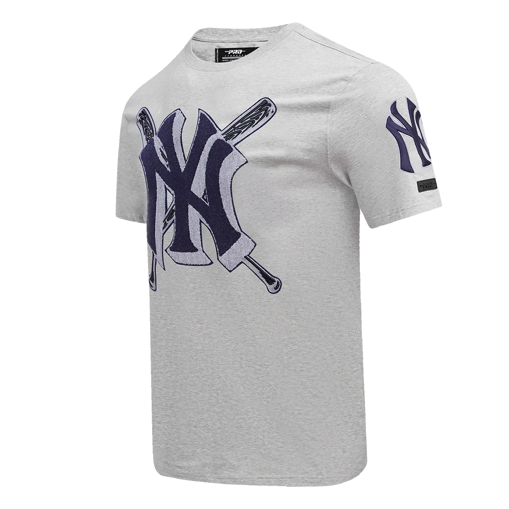 MLB NEW YORK YANKEES MASHUP MEN'S TOP (HEATHER GREY) - Image 2