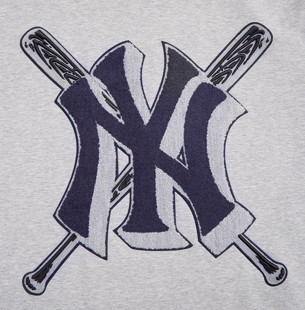 MLB NEW YORK YANKEES MASHUP MEN'S TOP (HEATHER GREY) - Image 7