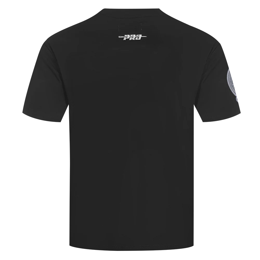 MLB NEW YORK YANKEES REVERSE FRENCH TERRY MEN'S COTTON JERSEY DROP SHOULDER TOP (BLACK) - Image 7
